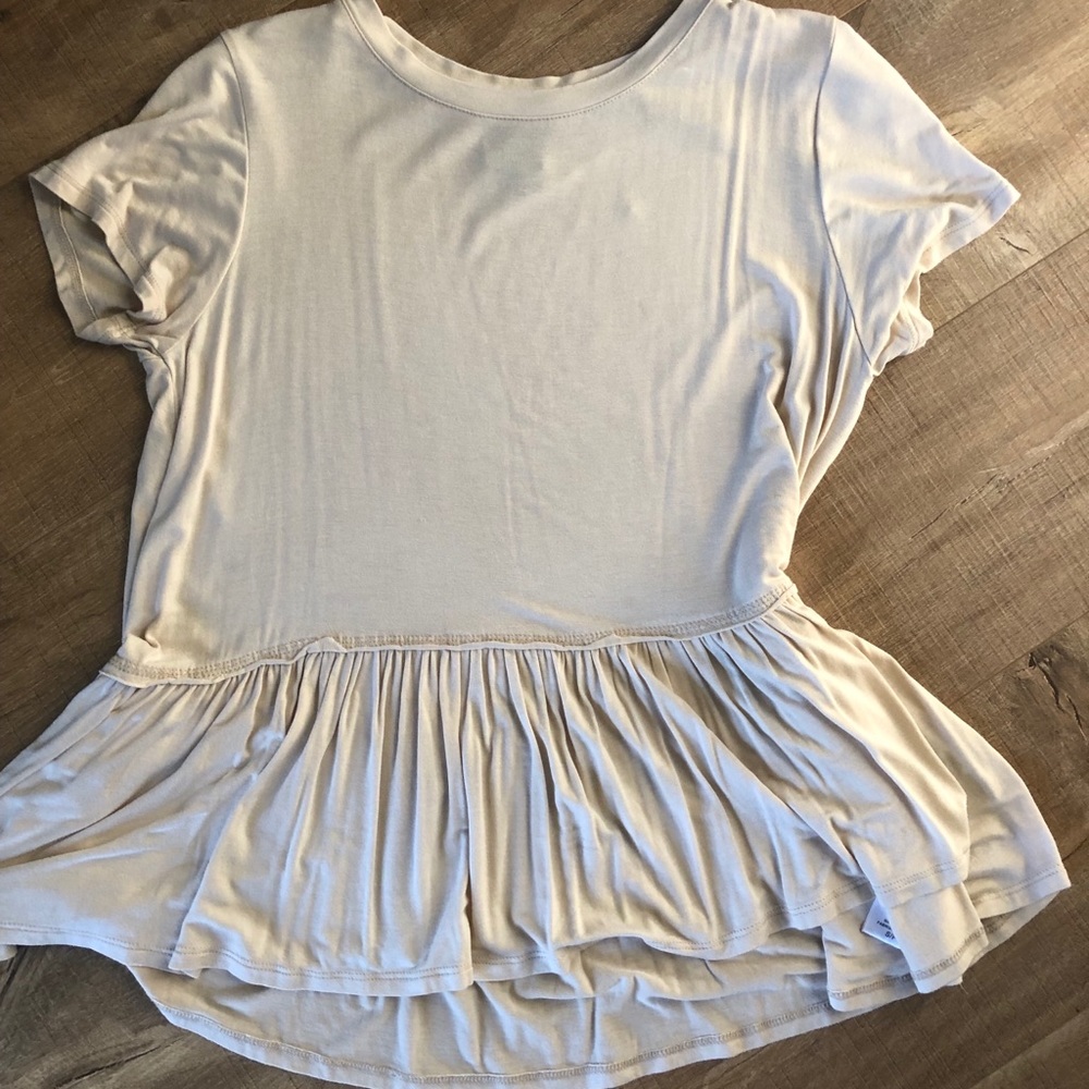 Bobeau Peplum Tee